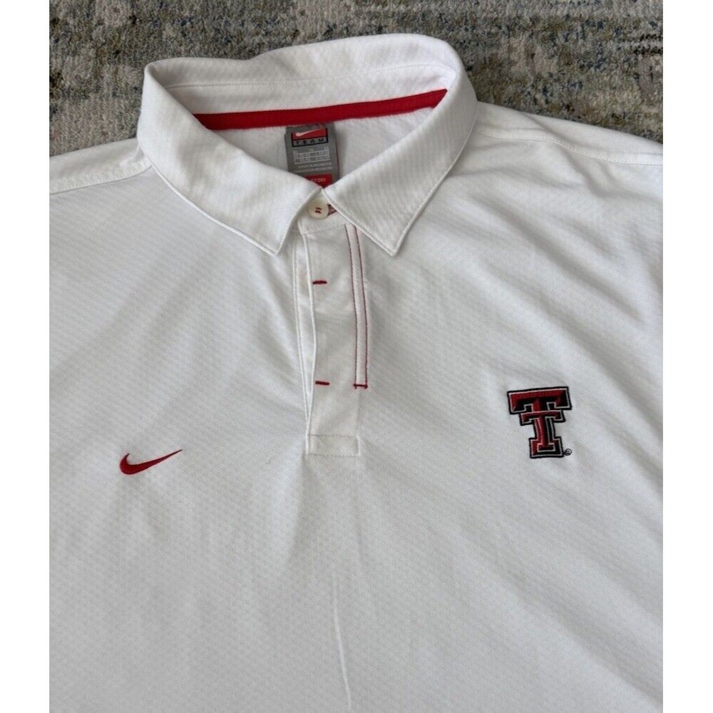 Texas Tech Nike Team shirt adult XL white red football Nikefit short sleeve - Picture 2 of 7